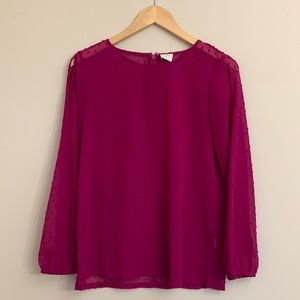 J.Crew Fushia Blouse XS